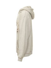 GCDS - Felpa con Cappuccio e Logo Traforato - Bianco - LIDIASHOPPING® - Official Website