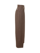GCDS - Pantaloni Sartoriali con Gessatura e Pince - Marrone - LIDIASHOPPING® - Official Website
