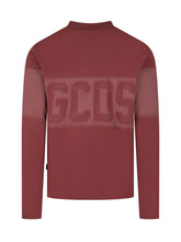 GCDS - T-shirt a Maniche Lunghe con Logo Sfumato - Rosso - LIDIASHOPPING® - Official Website
