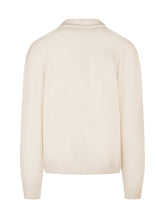 GCDS - Cardigan featuring a V neckline, front button fastening and long sleeves. Detailed with ribbed knitting, striped contrasting edges and ribbed cuffs and hem. - White - LIDIASHOPPING® - Official Website