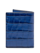 TOM FORD - Folding Card Holder with Embossed Motif - Blue - LIDIASHOPPING® - Official Website