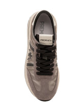 PREMIATA - Low top sneakers featuring rounded toes, lace fastening and layered panels. Detailed with a raised side logo, chunky sole with decorative lettering and a shaped outsole. - Grey - LIDIASHOPPING® - Official Website