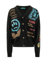BARROW - Cardigan with Graphics - Black - LIDIASHOPPING® - Official Website