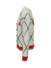 BARROW - Cardigan with Diamond Pattern - White - LIDIASHOPPING® - Official Website
