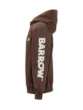 BARROW - Felpa con Cappuccio e Stampa sulle Maniche - Marrone - LIDIASHOPPING® - Official Website