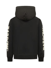 BARROW - Felpa con Cappuccio e Logo Applicato - Nero - LIDIASHOPPING® - Official Website