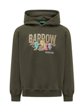 BARROW - Felpa con Cappuccio e Stampa - Verde - LIDIASHOPPING® - Official Website