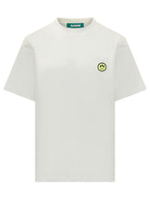 BARROW - T-shirt with Face Patch - White - LIDIASHOPPING® - Official Website