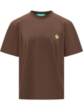 BARROW - T-shirt con Emblema Circolare - Marrone - LIDIASHOPPING® - Official Website