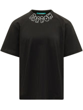 BARROW - T-shirt Girocollo con Ricamo Lettering - Nero - LIDIASHOPPING® - Official Website