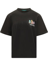 BARROW - Crewneck T-shirt with Teddy Bear Graphic - Black - LIDIASHOPPING® - Official Website