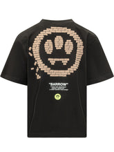 BARROW - Crewneck T-shirt with Teddy Bear Graphic - Black - LIDIASHOPPING® - Official Website