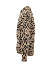 LANEUS - Giacca in Maglia con Motivo Animalier - Marrone - LIDIASHOPPING® - Official Website