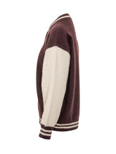 LANEUS - Bomber in Maglia con Maniche a Contrasto - Viola - LIDIASHOPPING® - Official Website