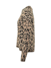 LANEUS - Pullover Boxy con Stampa Animalier - Marrone - LIDIASHOPPING® - Official Website