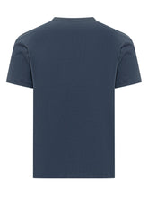 KENZO - T-shirt Tulip Slim con Emblema Floreale - Blu - LIDIASHOPPING® - Official Website