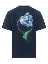 KENZO - T-shirt Tulip Classic con Motivo Floreale - Blu - LIDIASHOPPING® - Official Website