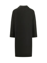 AMARANTO - Double Breasted Coat with Wide Lapels - Black - LIDIASHOPPING® - Official Website