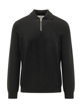 AMARANTO - Polo in Maglia con Mezza Zip - Nero - LIDIASHOPPING® - Official Website