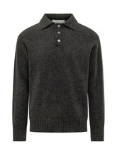 AMARANTO - Polo in Maglia a Maniche Lunghe - Grigio - LIDIASHOPPING® - Official Website
