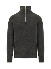 AMARANTO - Maglia a Collo Alto con Mezza Zip - Grigio - LIDIASHOPPING® - Official Website