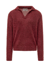 AMARANTO - Polo in Maglia con Colletto Aperto - Rosso - LIDIASHOPPING® - Official Website