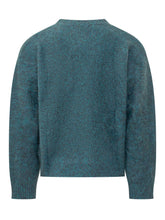 AMARANTO - Maglione Girocollo con Lavorazione Mélange - Blu - LIDIASHOPPING® - Official Website
