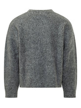 AMARANTO - Melange Crew Neck Sweater - Grey - LIDIASHOPPING® - Official Website