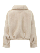 VALENTINI 1972 - Cropped Jacket with Wide Collar and Zip - White - LIDIASHOPPING® - Official Website