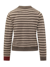 QUILISIA - Cardigan a Righe con Bottoni - Marrone - LIDIASHOPPING® - Official Website