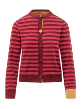 QUILISIA - Cardigan a Righe con Bottoni - Rosso - LIDIASHOPPING® - Official Website