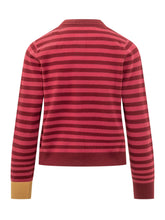 QUILISIA - Cardigan a Righe con Bottoni - Rosso - LIDIASHOPPING® - Official Website