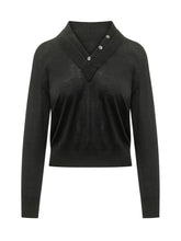 QUILISIA - Maglia con Doppio Collo e Bottoni - Nero - LIDIASHOPPING® - Official Website