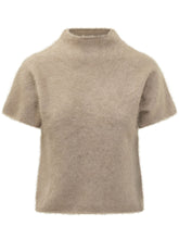 QUILISIA - Short Sleeve Crew Neck Sweater - Beige - LIDIASHOPPING® - Official Website