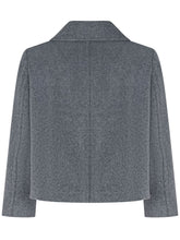 TWIN-SET - Cappotto Doppiopetto con Rever - Grigio - LIDIASHOPPING® - Official Website