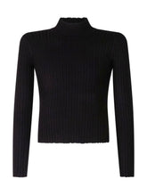 TWIN-SET - Maglia Dolcevita a Coste - Nero - LIDIASHOPPING® - Official Website