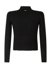 TWIN-SET - Maglia Dolcevita a Coste - Nero - LIDIASHOPPING® - Official Website