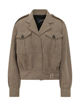 THE SEAFARER - Cris Jacket with Microcheck Pattern - Brown - LIDIASHOPPING® - Official Website