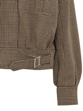 THE SEAFARER - Cris Jacket with Microcheck Pattern - Brown - LIDIASHOPPING® - Official Website