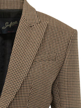 THE SEAFARER - Kora Single Breasted Blazer with Microcheck Pattern - Brown - LIDIASHOPPING® - Official Website
