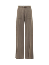 THE SEAFARER - Trieste Wide Leg Trousers with Belt - Brown - LIDIASHOPPING® - Official Website