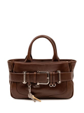 OSOI - Borsa Tote Brocle Mini con Fibbia Frontale - Marrone - LIDIASHOPPING® - Official Website