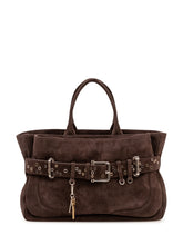 OSOI - Borsa Tote Brocle con Cintura Decorata - Marrone - LIDIASHOPPING® - Official Website