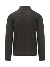 PREMIATA - Long Sleeve Polo with Button Placket - Black - LIDIASHOPPING® - Official Website