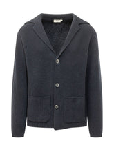 ALTEA - Giacca in Maglia con Collo a Revers - Blu - LIDIASHOPPING® - Official Website