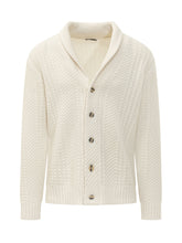 ALTEA - Cardigan con Collo a Scialle - Bianco - LIDIASHOPPING® - Official Website