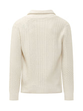 ALTEA - Cardigan con Collo a Scialle - Bianco - LIDIASHOPPING® - Official Website