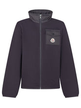 MONCLER KIDS - Cardigan con Zip e Tasca sul Petto - Blu - LIDIASHOPPING® - Official Website