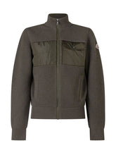 MONCLER KIDS - Cardigan a Coste con Pannello sul Petto - Verde - LIDIASHOPPING® - Official Website