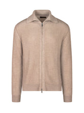 ZANONE - Ribbed Full Zip Cardigan - Beige - LIDIASHOPPING® - Official Website